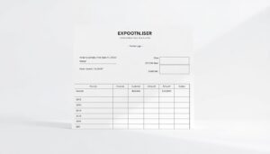 Export invoice register template
