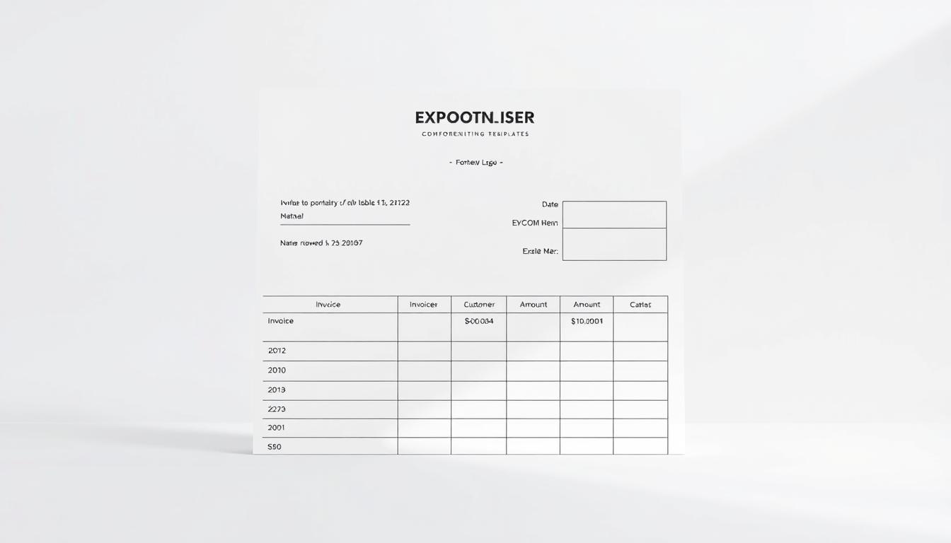 Export invoice register template