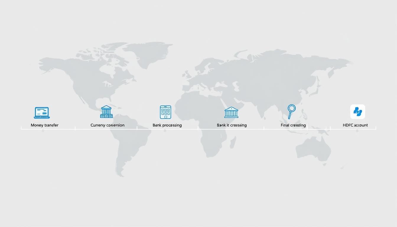 How long does HDFC Bank take to credit international payments?