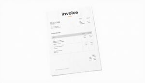 Sample invoice for SaaS subscriptions