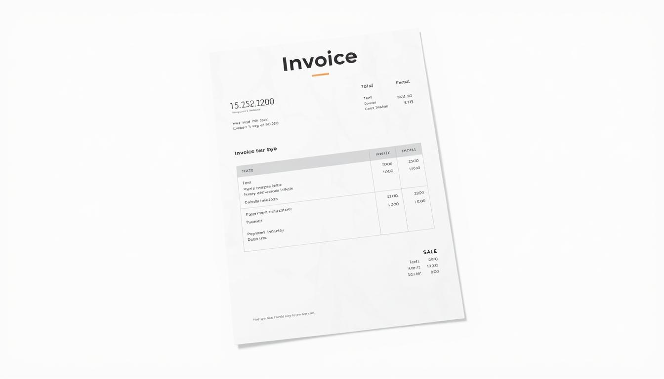 Sample invoice for SaaS subscriptions