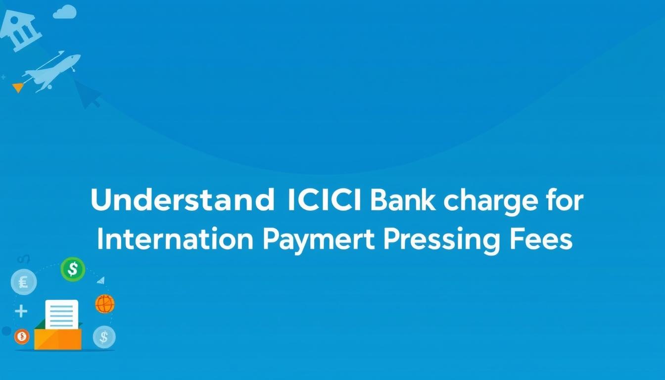 ICICI Bank charges for international payment processing fees